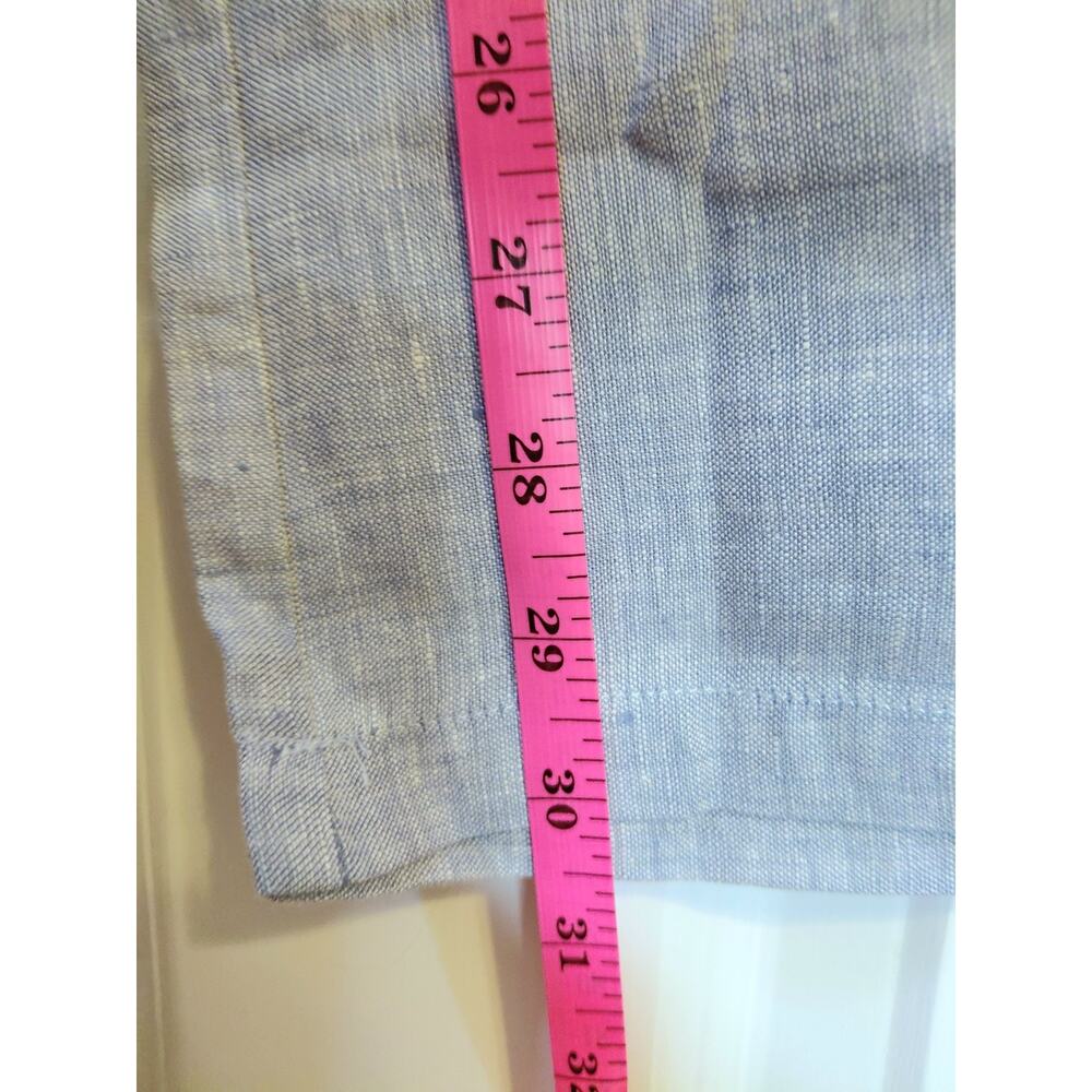 LINTICO NWT Light Blue 100% Europ Linen Wide Leg Drawstring Pants Size XL Luxury - Picture 11 of 15